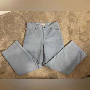 Toad & Co Pants Womens Size 4 Karuna Corduroy Light Blue Casual High Rise Cotton